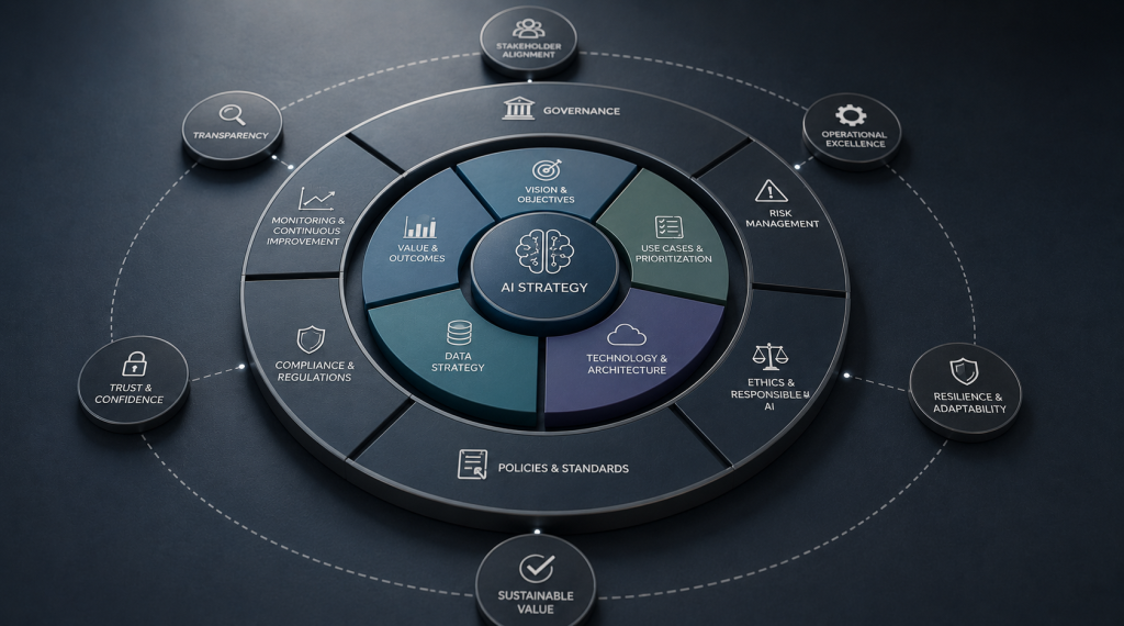AI governance strategy framework diagram